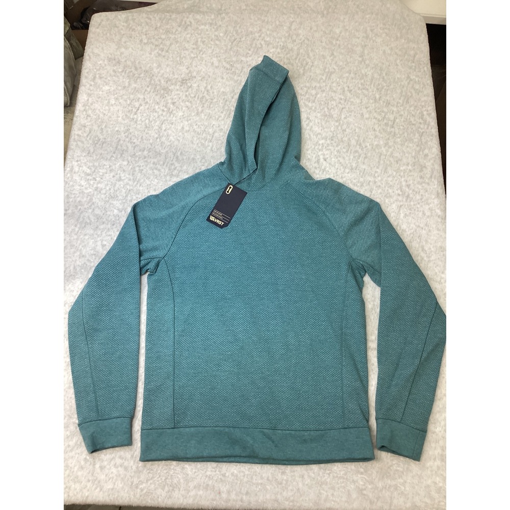 VRST Mens Recharge Pebble Hoodie Aqua Dust Heather Blue Green Small MAX251203ZZ